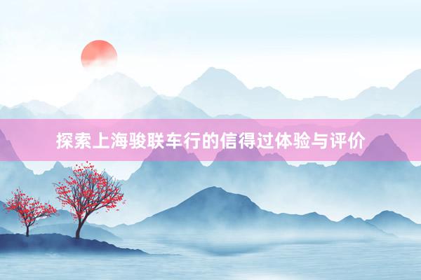 探索上海骏联车行的信得过体验与评价